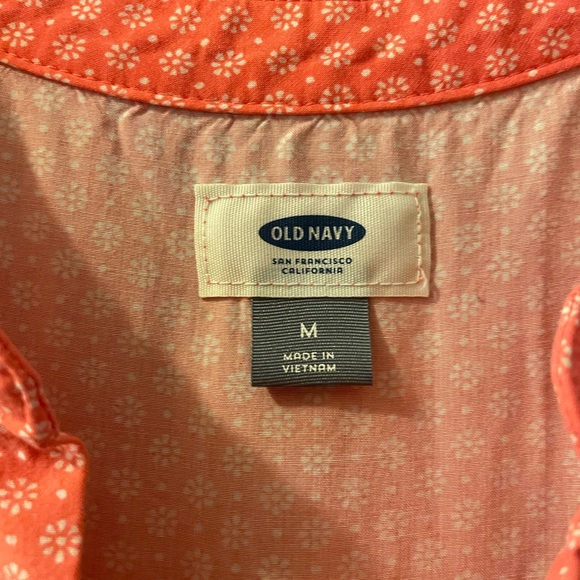 Old Navy Women’s Sleeveless Dress, Size: M, Color: Peach w/Floral Dot Print - Picture 3 of 4